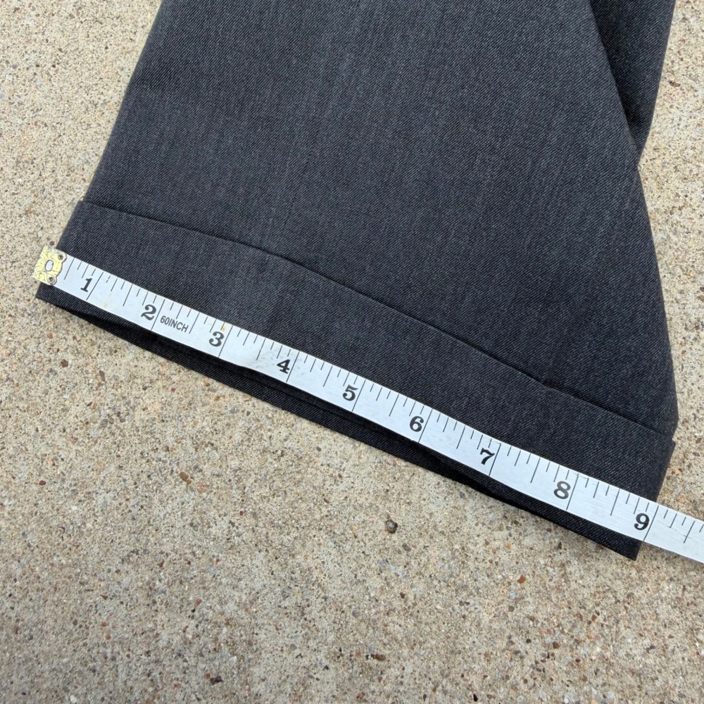 Brooks Brothers Dress Pants Mens 36 Charcoal Grey Pleated Cuffed Wool Trousers - Picture 13 of 16